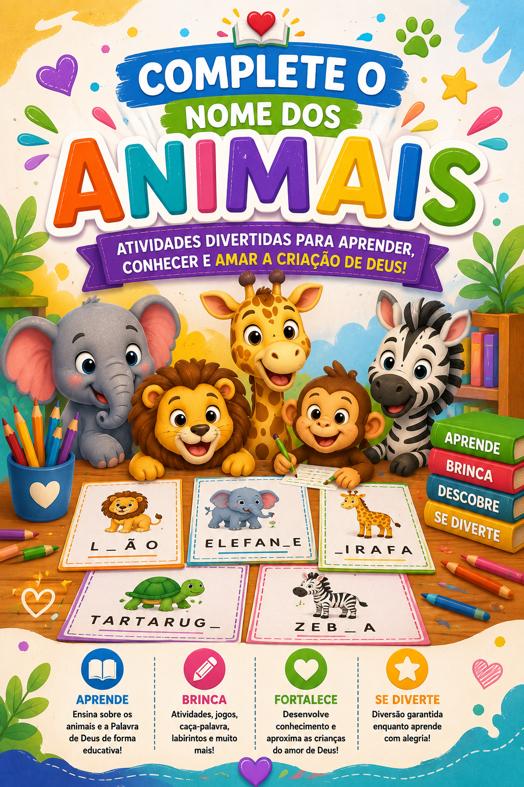Complete os nomes dos Animais 